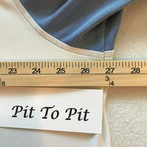 Walter Hagen 11 Majors Men's 3-Button Golf Polo Sz XXL Colorblock Blue and White - Picture 14 of 15